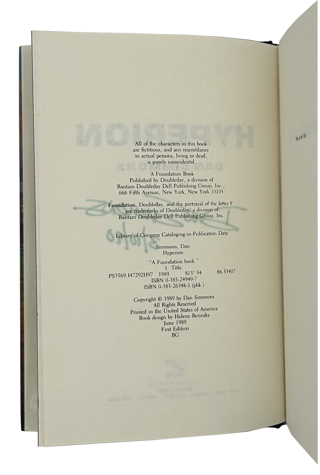 Hyperion & The Fall of Hyperion - Dan Simmons [SIGNED]