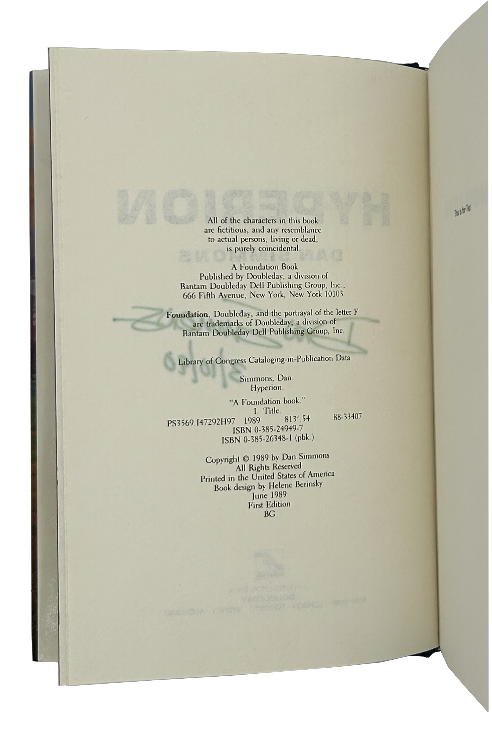 Hyperion & The Fall of Hyperion - Dan Simmons [SIGNED]