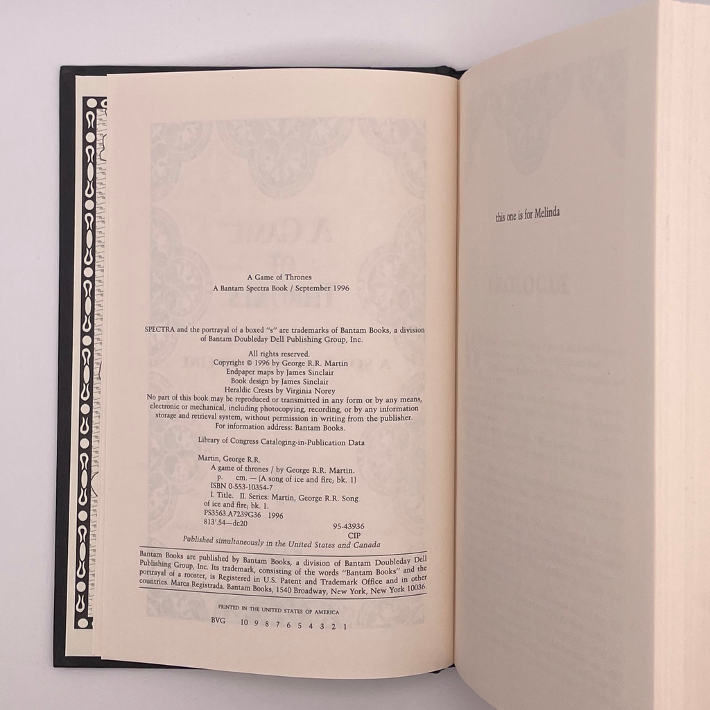 A Game of Thrones. First Edition. Signed