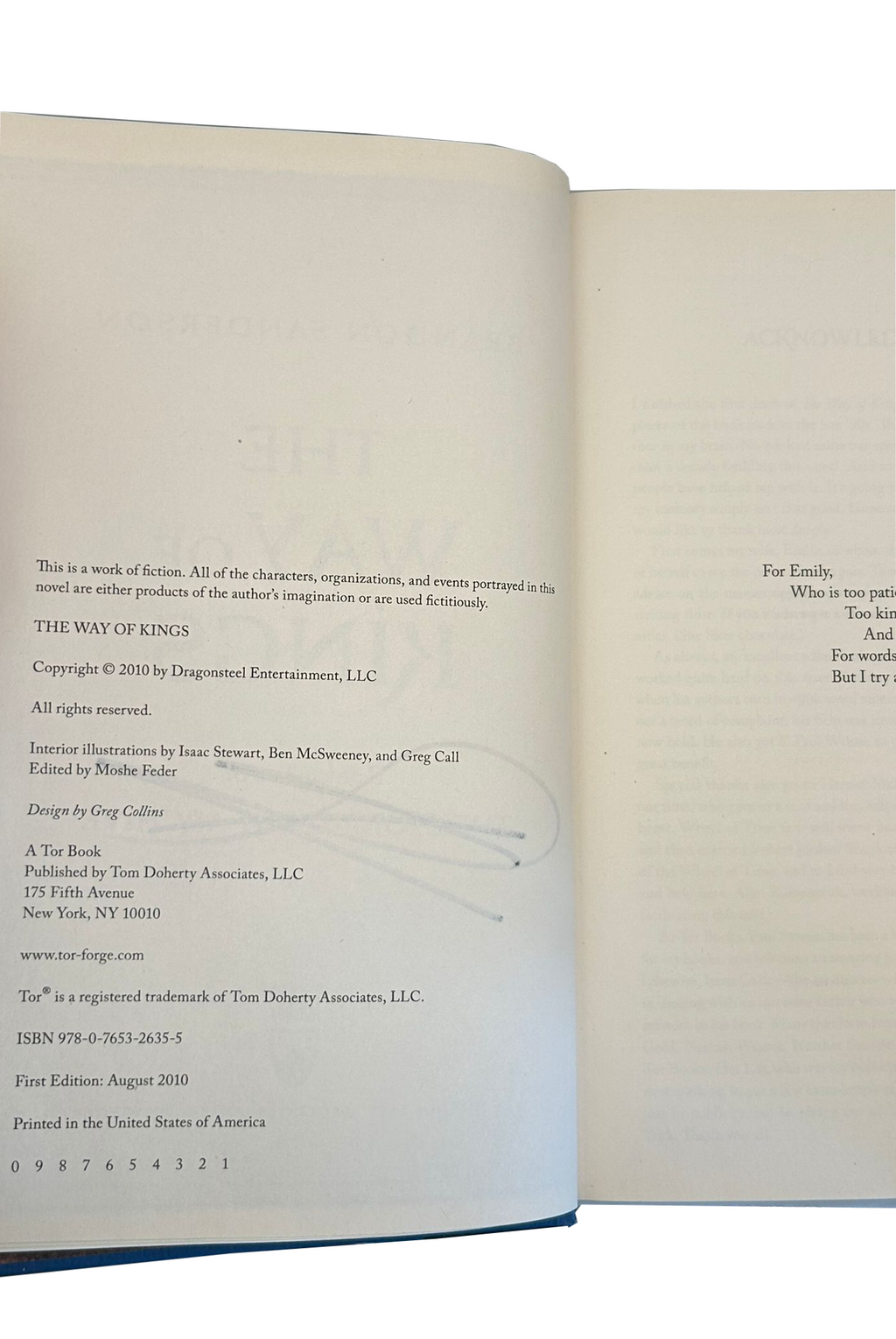 The Way of Kings. First Edition. Signed